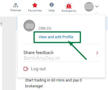 click on view and edit profile in kotak netbanking