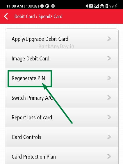 click on regenerate pin in kotak app