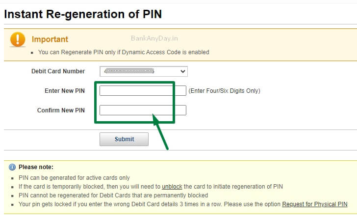 enter new pin using kotak net banking