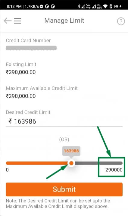 select limit in icici credit card1