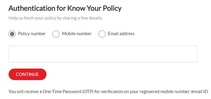 enter policy numbet to download hdfc ergo policy