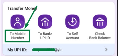 select to mobile number in phonepe