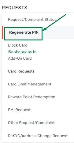 click on regenerate pin option in bobfinancial