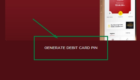 click on generate debit card pin in idfc sitw