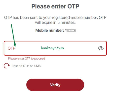 enter OTP to change idfc atm pin
