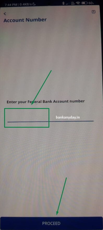 enter federal bank account number