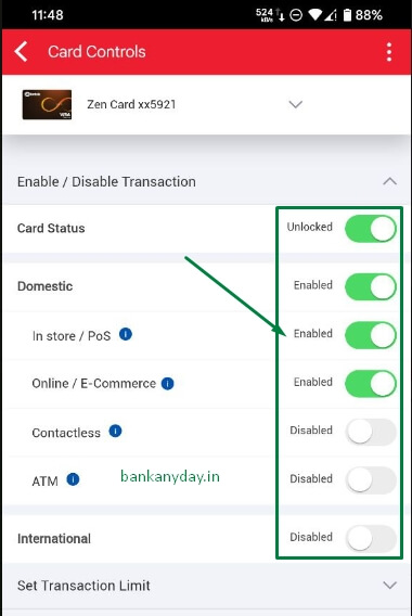 kotak app se credit card ka online transaction on kare